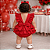 Romper Bebê Menina Vermelho Liso Minimalista com Faixa - Imagem 3