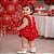 Romper Bebê Menina Vermelho Liso Minimalista com Faixa - Imagem 2