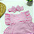 Romper Bebê Rosa Claro Liso Tricoline 100% Algodão - Imagem 4