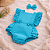 Romper Bebê Menina Azul Turquesa Liso Minimalista com Faixa - Imagem 4
