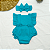 Romper Bebê Azul Turquesa Liso Tricoline 100% Algodão - Imagem 2