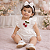Romper Bebê Menina Cerejinha Branco com Faixa - Imagem 3