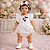Romper Bebê Menina Cerejinha Branco com Faixa - Imagem 1