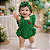 Romper Bebê Menina Cerejinha Verde com Faixa - Imagem 2