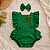 Romper Bebê Menina Cerejinha Verde com Faixa - Imagem 3