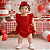 Romper Bebê Menina Cerejinha Vermelho com Faixa - Imagem 1