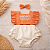 Romper Bebê Moana Laranja com Laço - Imagem 5