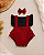 Romper Infantil Joaninha Vermelho de Bolinha com Laço - Imagem 1
