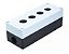 Caixa de Botoeira em PVC Vazia para 4 botões Ø 22mm - HJ9-4, na cor branca/preta. - Imagem 1