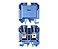 METALTEX MTB35 – Borne de Passagem Azul 35mm² para Trilho TS32/TS35 | Conexão Parafuso - Imagem 1