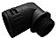 WEYER WQW1-P36B/AD42.5 Terminação Curva 90G Engate Rápido PG36 Preto - Imagem 1