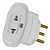 DANEVA LEGRAND R1661 – Pino Adaptador Universal 2P+T Branco - Imagem 1