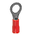 CEMBRE RP-M4 – Terminal Anel Vermelho 0,25–1,5 mm² Furo M4 Livre de Halogênio | Embalagem com 100 Peças - Imagem 1