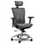 Cadeira de Escritório Comfy Caprice Tela Mesh Cinza, Base Alumínio, Braço 3D, Assento Deslizante e Relax Avançado - Imagem 1