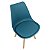 Cadeira Comfy Eames Estofada Base em Madeira, Cor Azul - Imagem 4