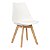 Cadeira Comfy Eames Estofada Base em Madeira, Cor Branca - Imagem 1