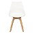 Cadeira Comfy Eames Estofada Base em Madeira, Cor Branca - Imagem 2
