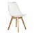 Cadeira Comfy Eames Estofada Base em Madeira, Cor Branca - Imagem 3