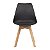 Cadeira Comfy Eames Estofada Base em Madeira, Cor Preta - Imagem 2