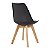 Cadeira Comfy Eames Estofada Base em Madeira, Cor Preta - Imagem 3