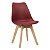 Cadeira Comfy Eames Estofada Base em Madeira, Cor Vermelha - Imagem 1