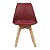 Cadeira Comfy Eames Estofada Base em Madeira, Cor Vermelha - Imagem 2