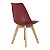 Cadeira Comfy Eames Estofada Base em Madeira, Cor Vermelha - Imagem 3