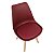Cadeira Comfy Eames Estofada Base em Madeira, Cor Vermelha - Imagem 4