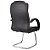 Par de Cadeiras Fixas Comfy Direction Preta, Base Fixa Cromada - Imagem 5