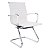 Cadeira Visitante Comfy Nifty Branca Base Fixa Cromada - Imagem 1