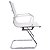 Cadeira Visitante Comfy Nifty Branca Base Fixa Cromada - Imagem 2