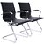 Cadeira Visitante Comfy Nifty Preta Base Fixa Cromada - Imagem 4