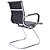 Cadeira Visitante Comfy Nifty Preta Base Fixa Cromada - Imagem 2