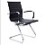 Cadeira Visitante Comfy Nifty Preta Base Fixa Cromada - Imagem 1