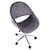 Cadeira Comfy Shelly Estofada Suede Cinza, Base Giratória Cromada - Imagem 5