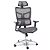 Cadeira de Escritório Comfy Prism Tela Mesh Cinza, Base Alumínio, Braço 4D, Assento Deslizante - Imagem 1