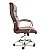 Cadeira de Escritório Comfy Majestic Marrom, Base Giratória e Sistema Relax - Imagem 2