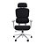 Cadeira de Escritório Comfy Clarity Cinza Tecido Preto, Base Alumínio, Braço 4D, Assento Deslizante Relax - Imagem 2