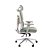 Cadeira de Escritório Comfy Clarity Cinza Tecido Verde, Base Alumínio, Braço 4D, Assento Deslizante Relax - Imagem 3