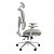 Cadeira de Escritório Comfy Clarity Cinza Tecido Verde, Base Alumínio, Braço 4D, Assento Deslizante Relax - Imagem 4