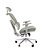 Cadeira de Escritório Comfy Clarity Cinza Tecido Verde, Base Alumínio, Braço 4D, Assento Deslizante Relax - Imagem 5