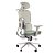 Cadeira de Escritório Comfy Clarity Cinza Tecido Verde, Base Alumínio, Braço 4D, Assento Deslizante Relax - Imagem 6