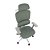 Cadeira de Escritório Comfy Clarity Cinza Tecido Verde, Base Alumínio, Braço 4D, Assento Deslizante Relax - Imagem 7