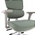 Cadeira de Escritório Comfy Clarity Cinza Tecido Verde, Base Alumínio, Braço 4D, Assento Deslizante Relax - Imagem 8