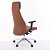 Cadeira de Escritório Comfy Luxe PVC Terracota, Base Alumínio, Braço 3D e Relax Avançado - Imagem 6