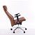 Cadeira de Escritório Comfy Luxe PVC Terracota, Base Alumínio, Braço 3D e Relax Avançado - Imagem 3