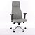 Cadeira de Escritório Comfy Luxe PVC Cinza, Base Alumínio, Braço 3D e Relax Avançado - Imagem 1