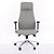Cadeira de Escritório Comfy Luxe PVC Cinza, Base Alumínio, Braço 3D e Relax Avançado - Imagem 4