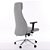 Cadeira de Escritório Comfy Luxe PVC Cinza, Base Alumínio, Braço 3D e Relax Avançado - Imagem 5