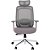Cadeira de Escritório Comfy Aurora Cinza Mesh Cinza, Braço 3D, Assento Deslizante e Relax - Imagem 2